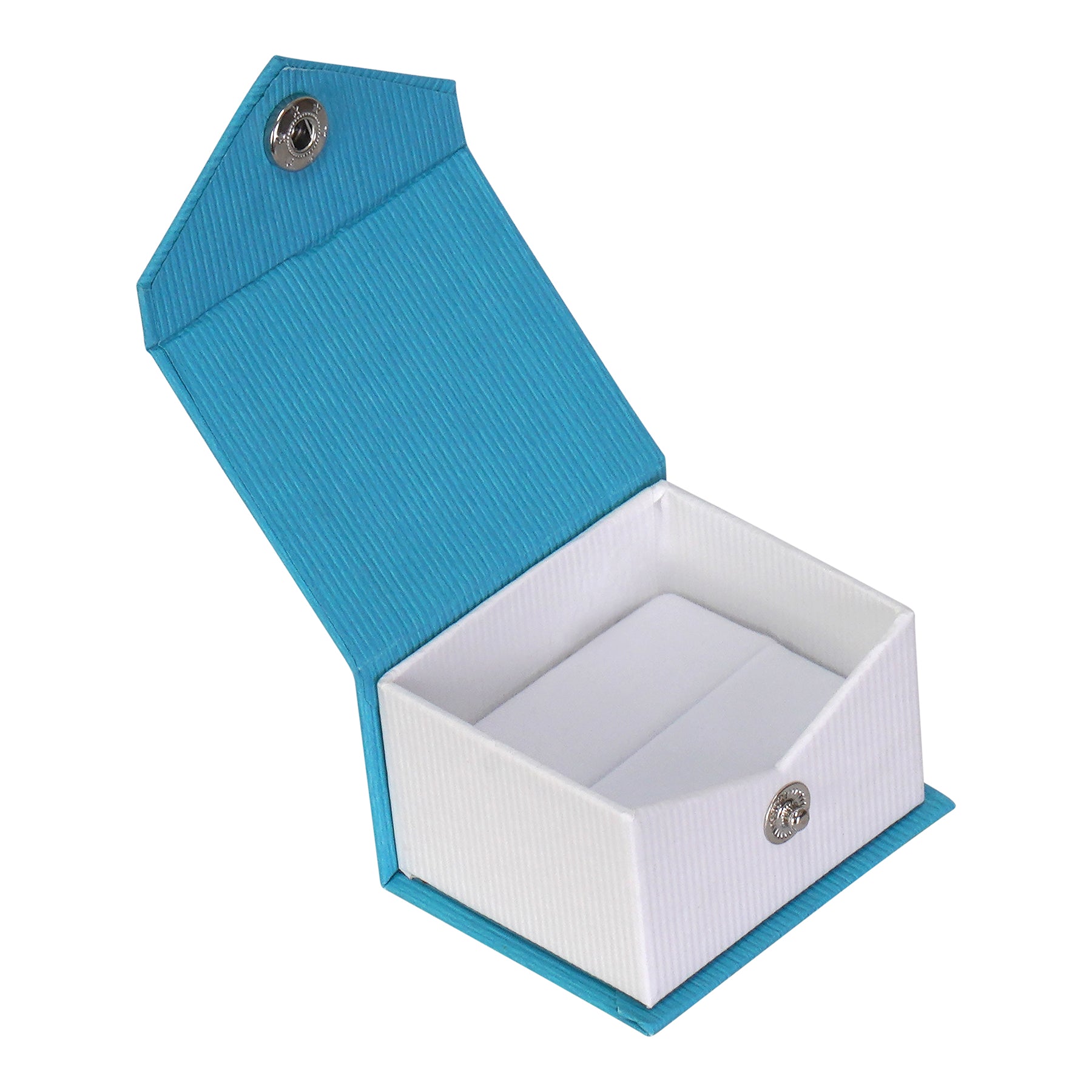 Textured Paper Covered Single Ring Box with White Insert
