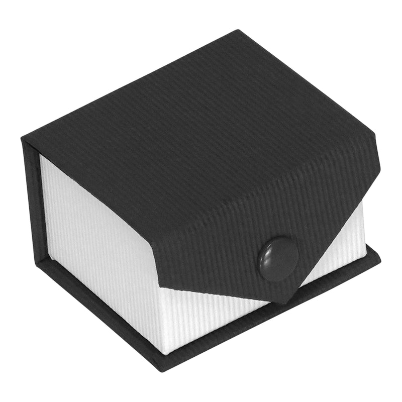 Textured Paper Covered Single Earring Box with White Insert