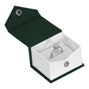 Textured Paper Covered Single Ring Box with White Insert