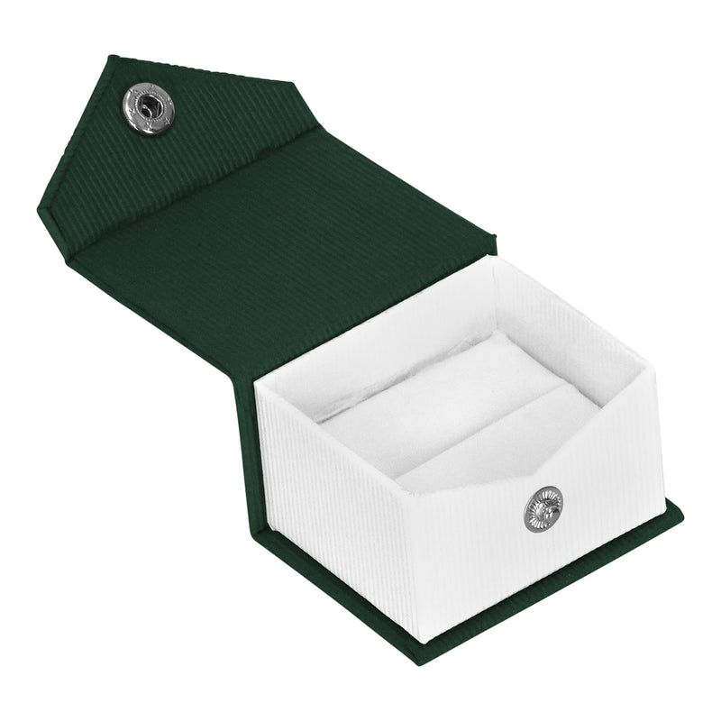 Textured Paper Covered Single Ring Box with White Insert