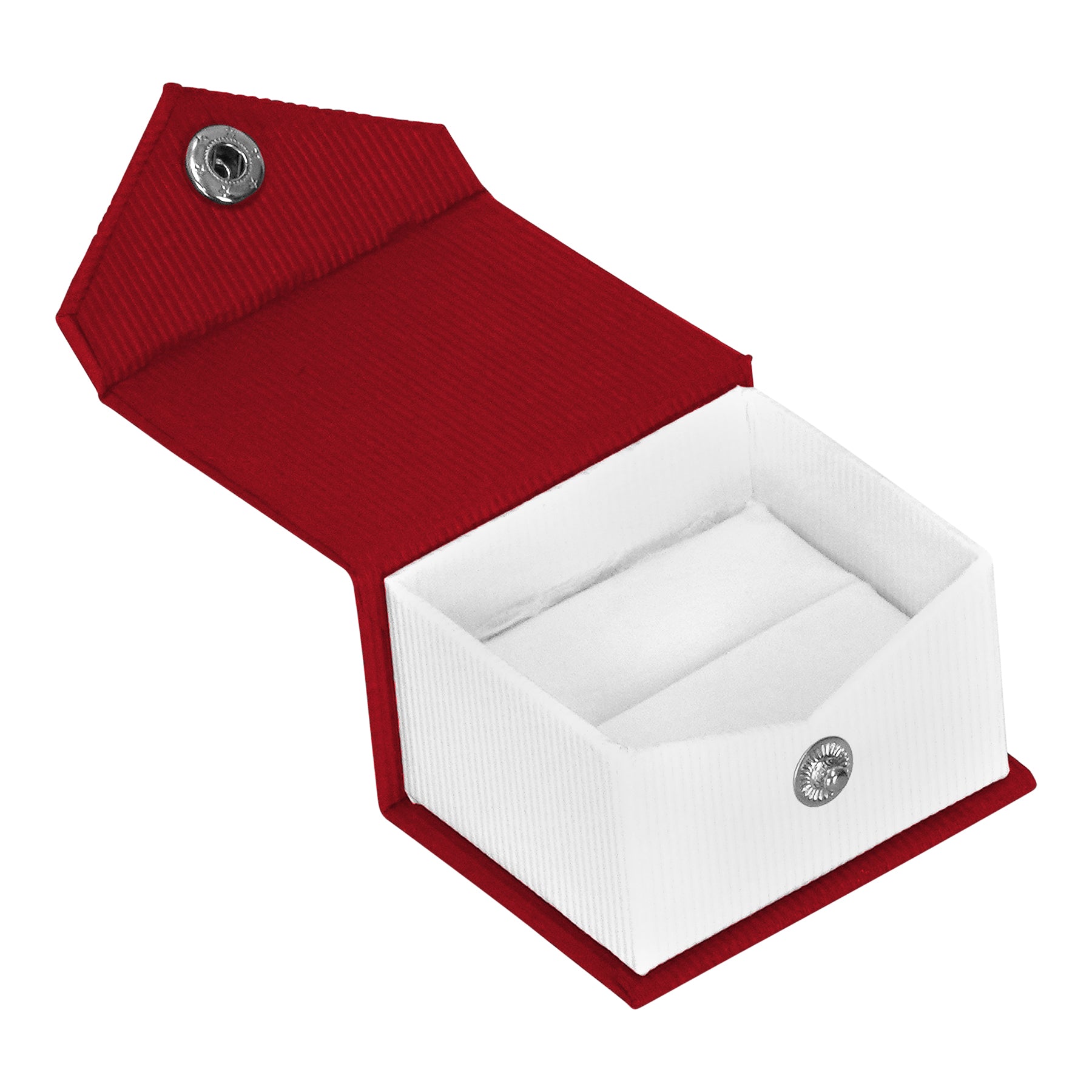 Textured Paper Covered Single Ring Box with White Insert
