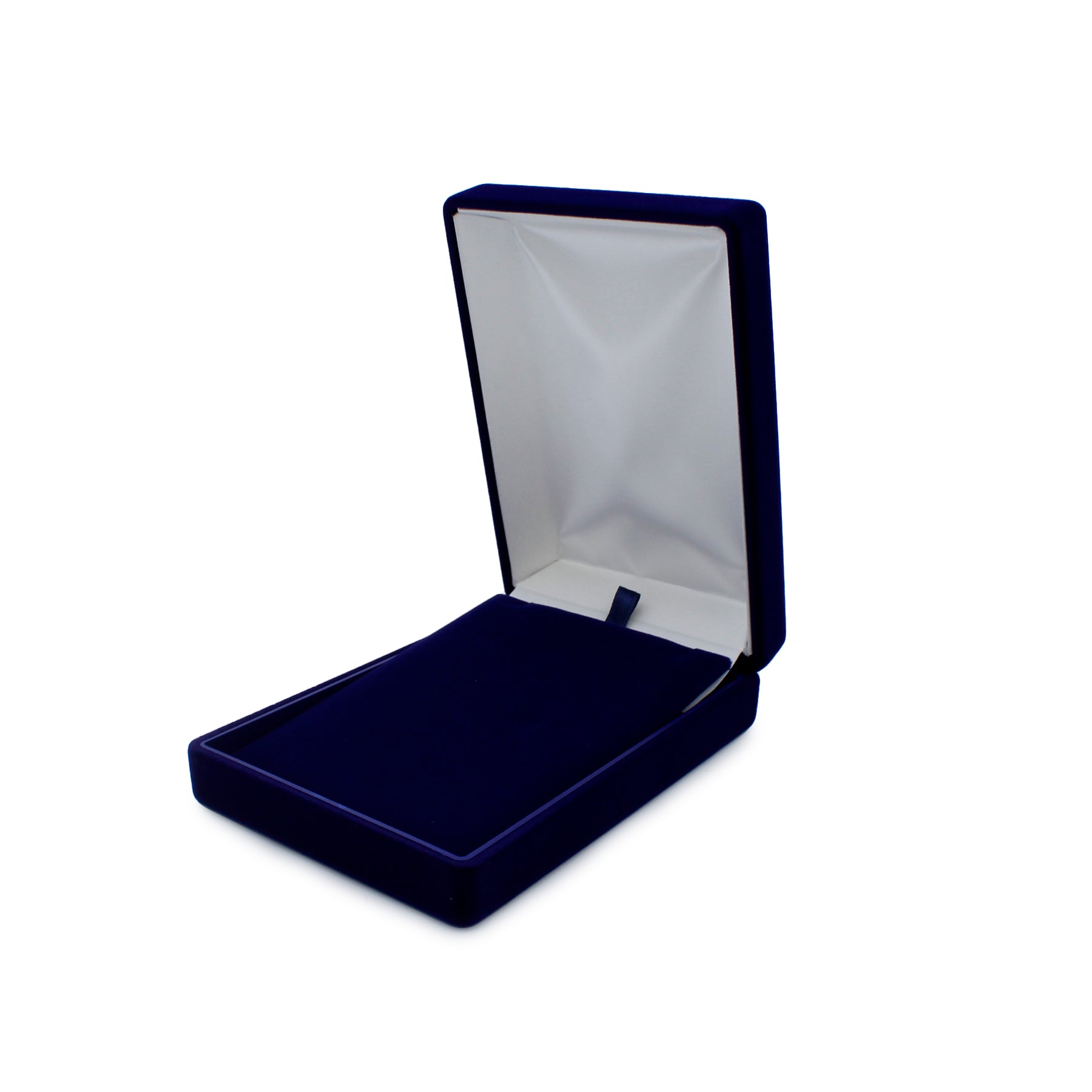 Suede Large Pendant Box with White Two-Piece Packer