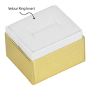Silver and Gold Linen Cotton Filled Cardboard Box