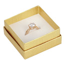 Silver and Gold Linen Cotton Filled Cardboard Box