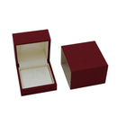 Matte Paper Covered Clip for Ring Box with Cream Leatherette Interior