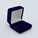 Suede Double Ring Box with Matching Two Piece Packer
