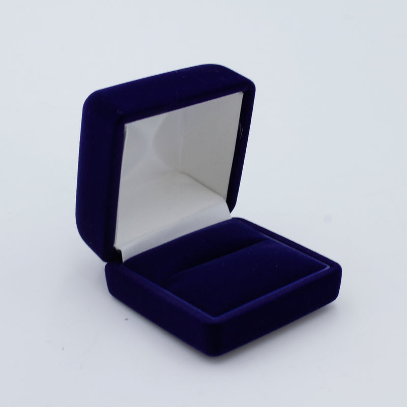 Suede Double Ring Box with Matching Two Piece Packer
