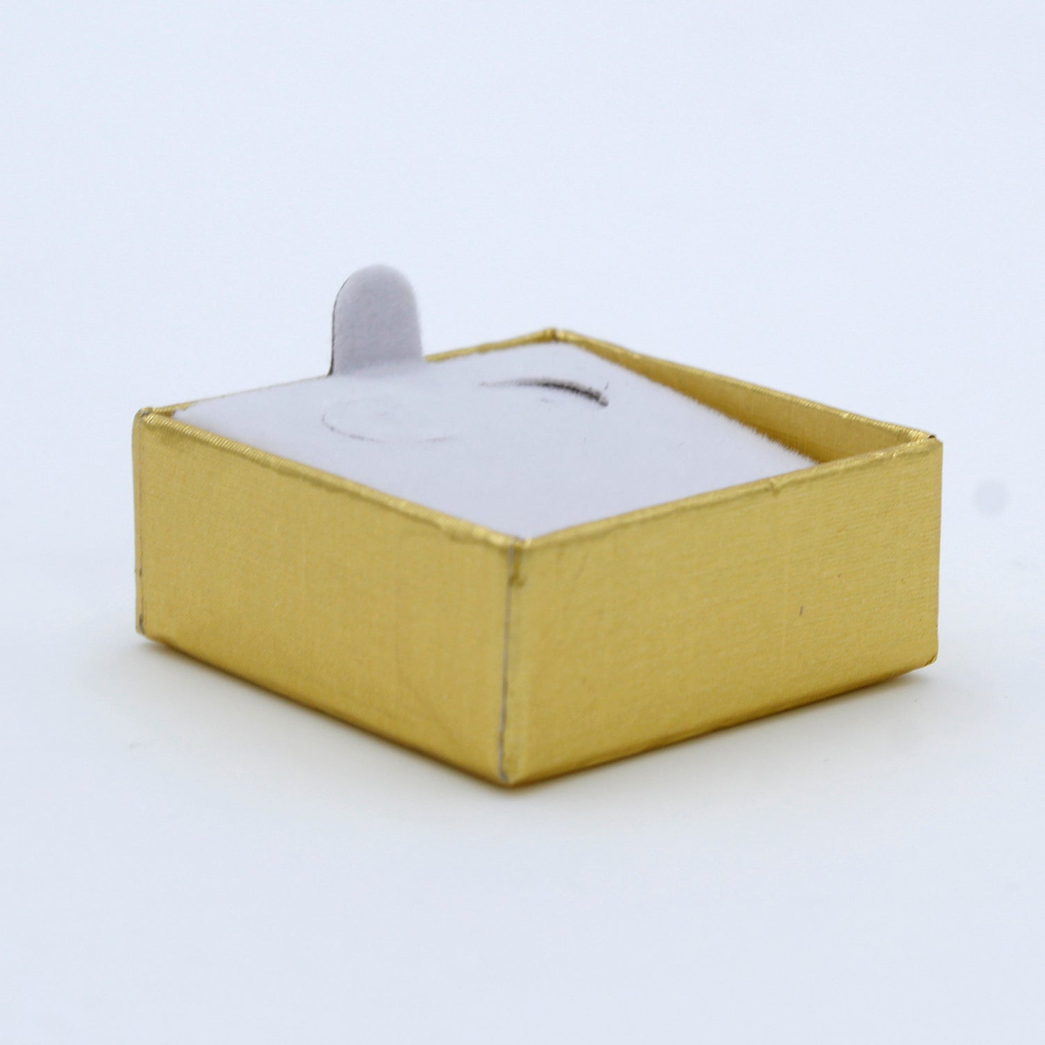 Two-tone Paper Single Earring Box with Gold Accent