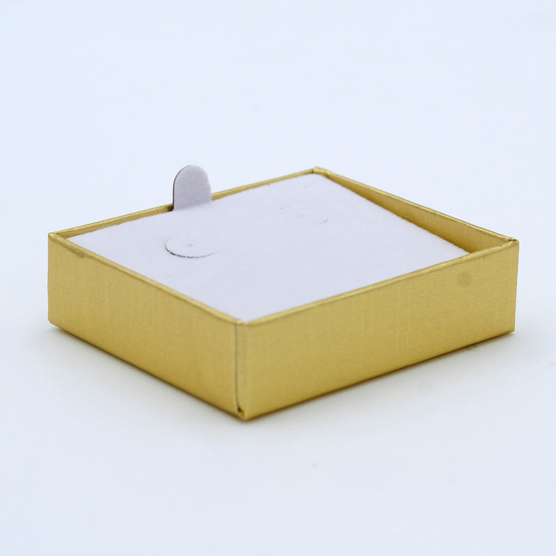 Two-tone Paper Hoop Earring Box with Gold Accent