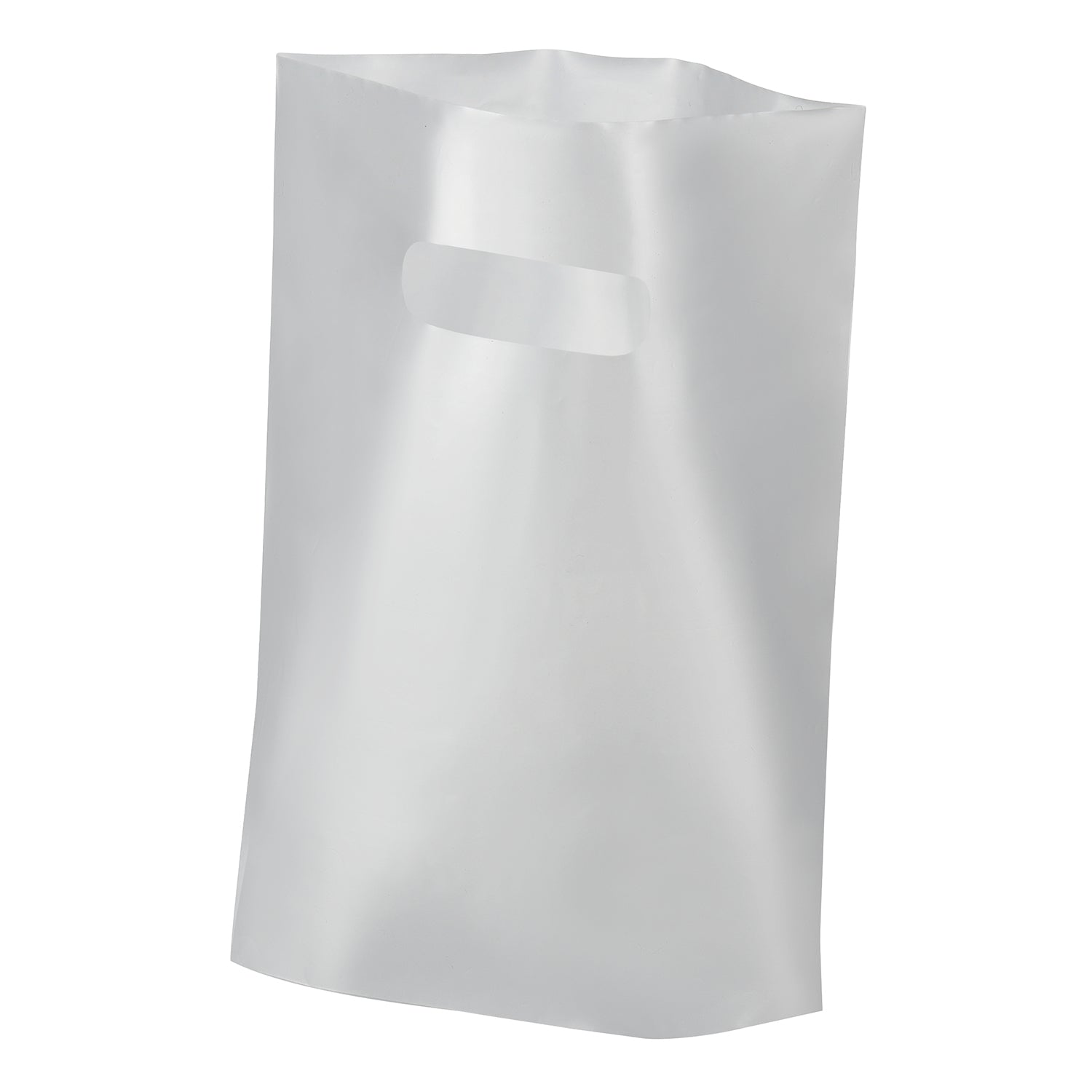 HDPE Frosted Die Cut Plastic Merchandise Bags
