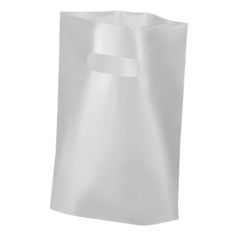 HDPE Frosted Die Cut Plastic Merchandise Bags