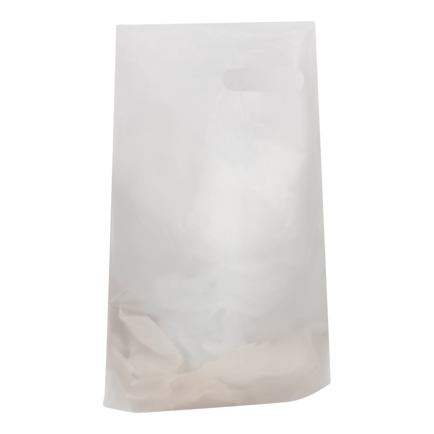 HDPE Frosted Die Cut Plastic Merchandise Bags