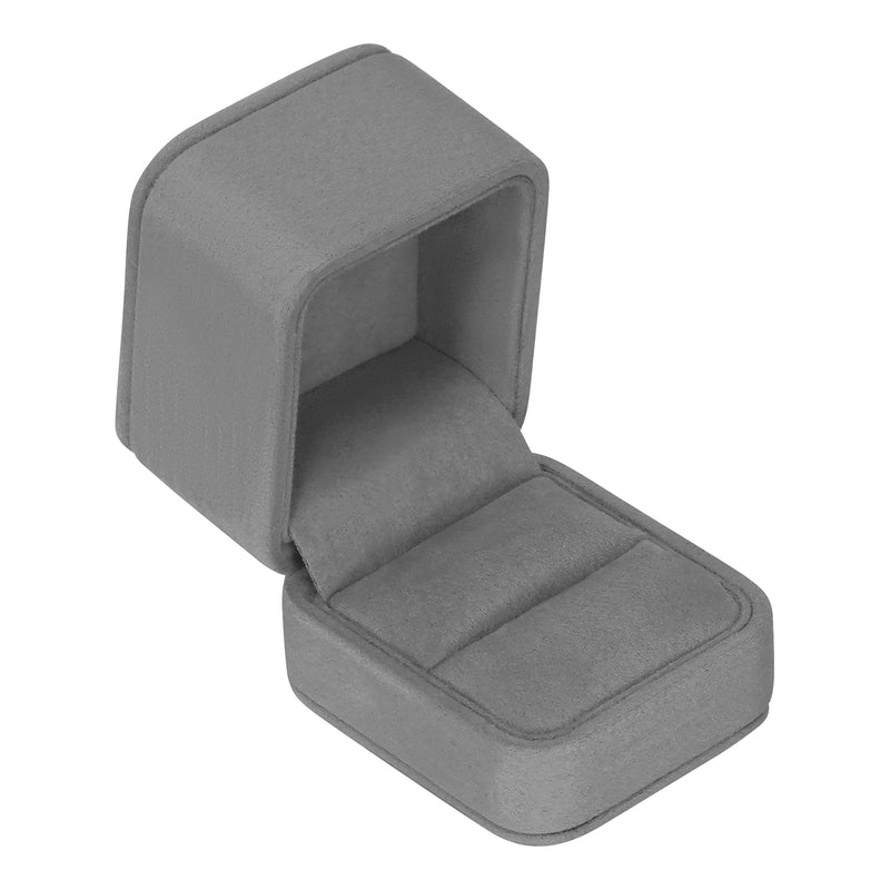 Suede Single Ring Box with Matching Two Piece Packer