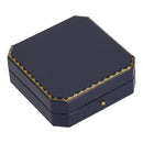Leatherette Pendant or Earring Box with Gold Accent and Matching Insert