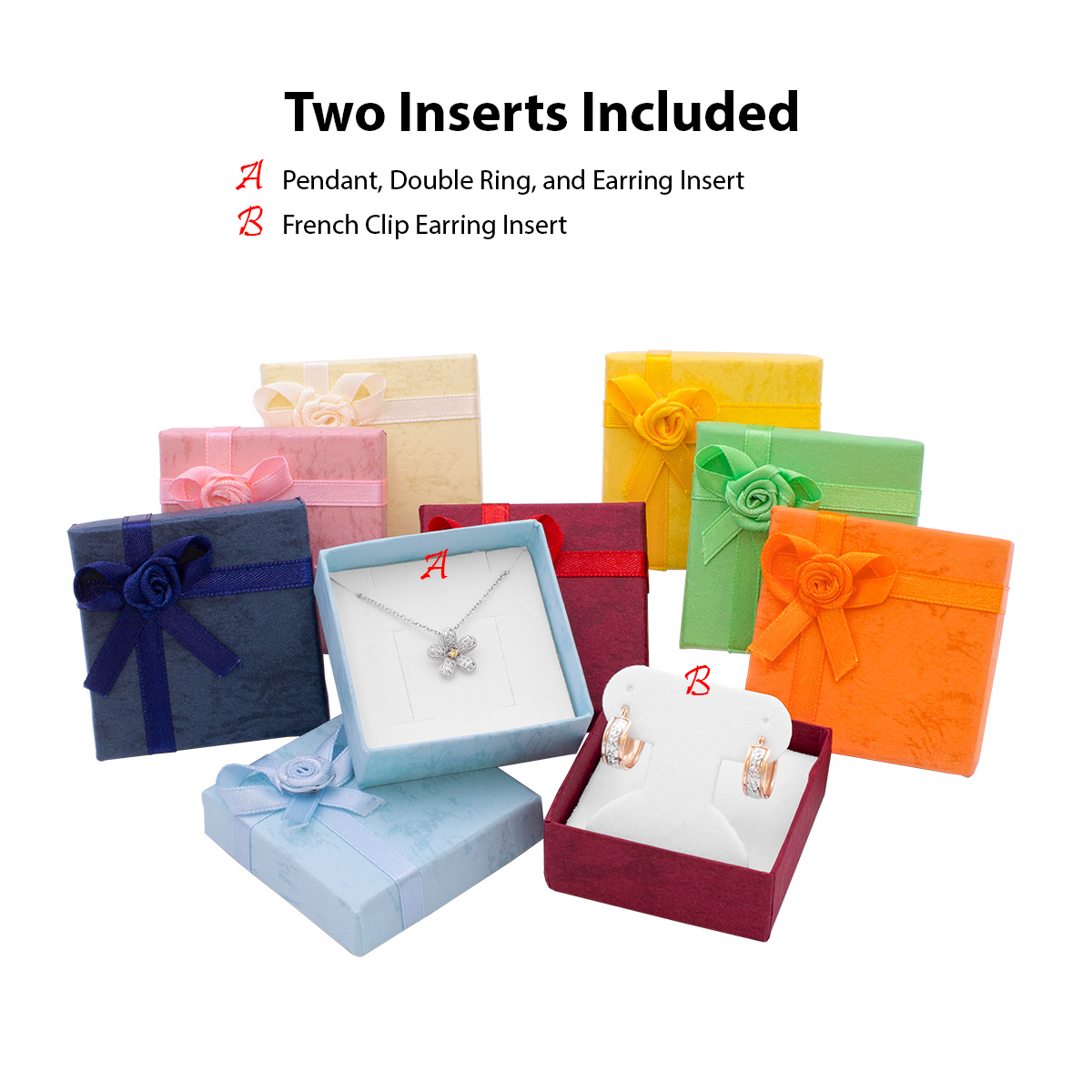 Pastel Rose Assorted Two-Piece Box with Rose Accent Bow