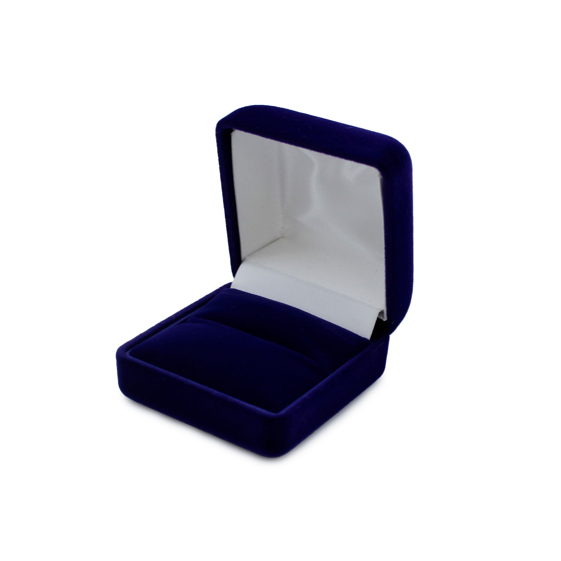 Suede Single Ring Box with White Two-Piece Packer