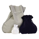 Round Suedine Drawstring Pouch