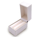 Textured Leatherette Standing Bangle Box with Gold Accent