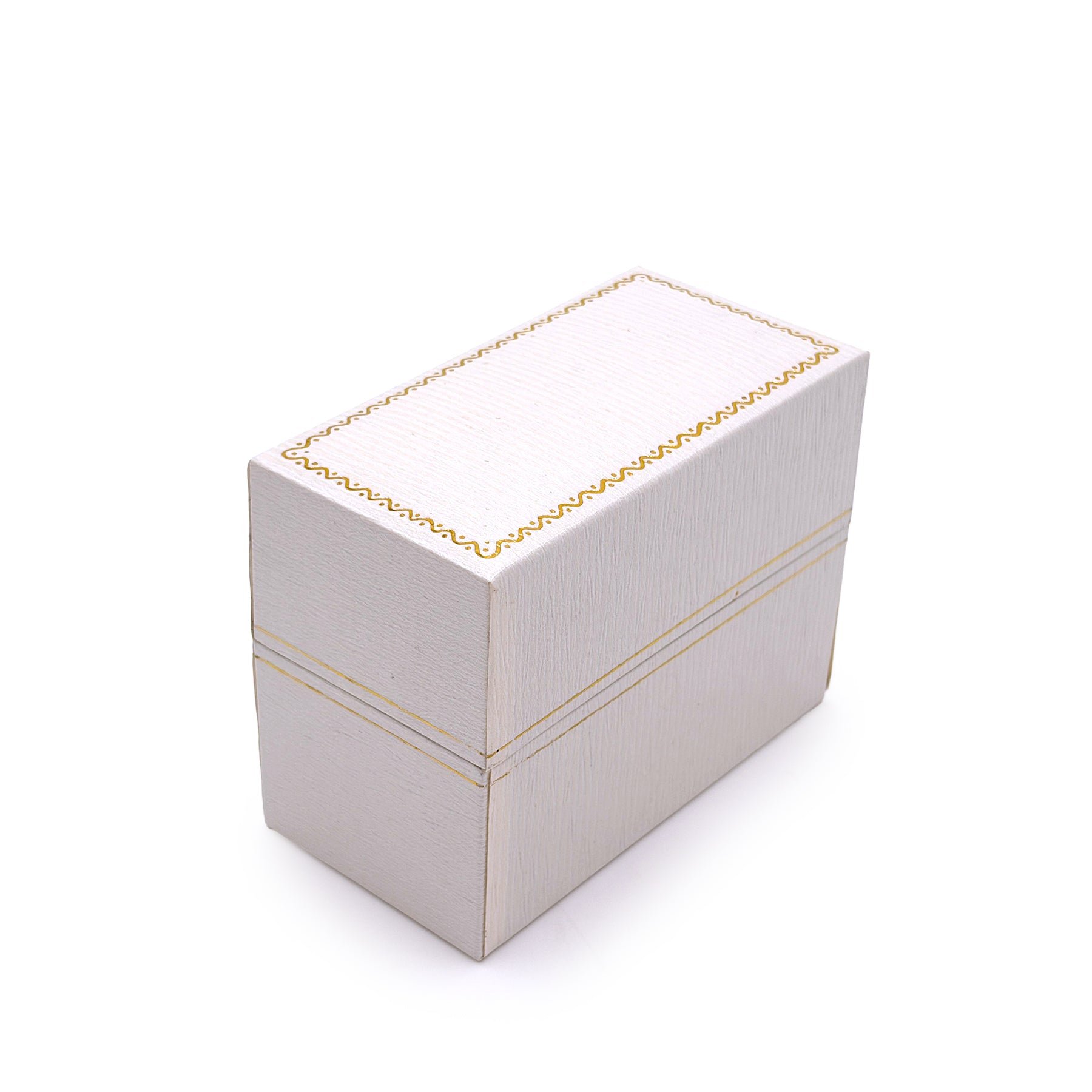 Textured Leatherette Standing Bangle Box with Gold Accent