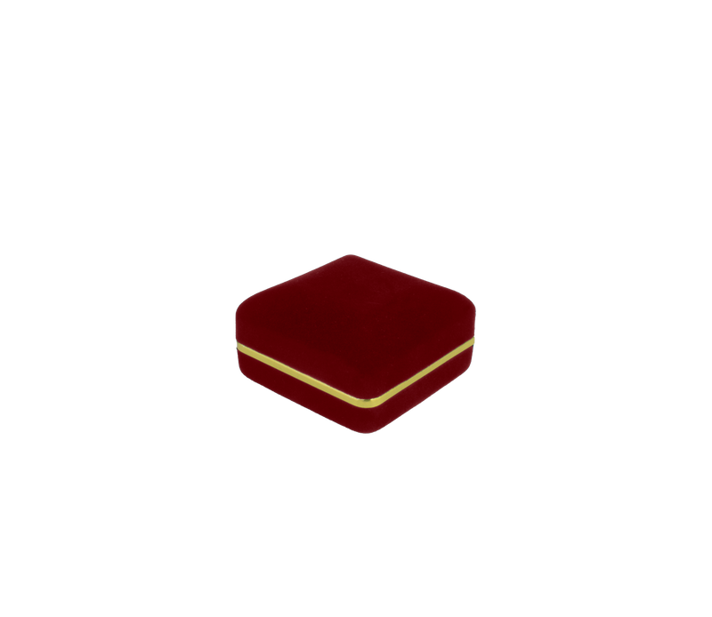 Velvet Tie Clip Box with Gold Rims and Matching Insert