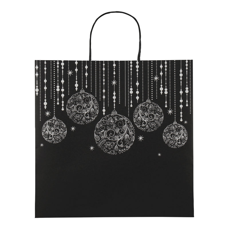 Black Ornament Designed Xmas Bags