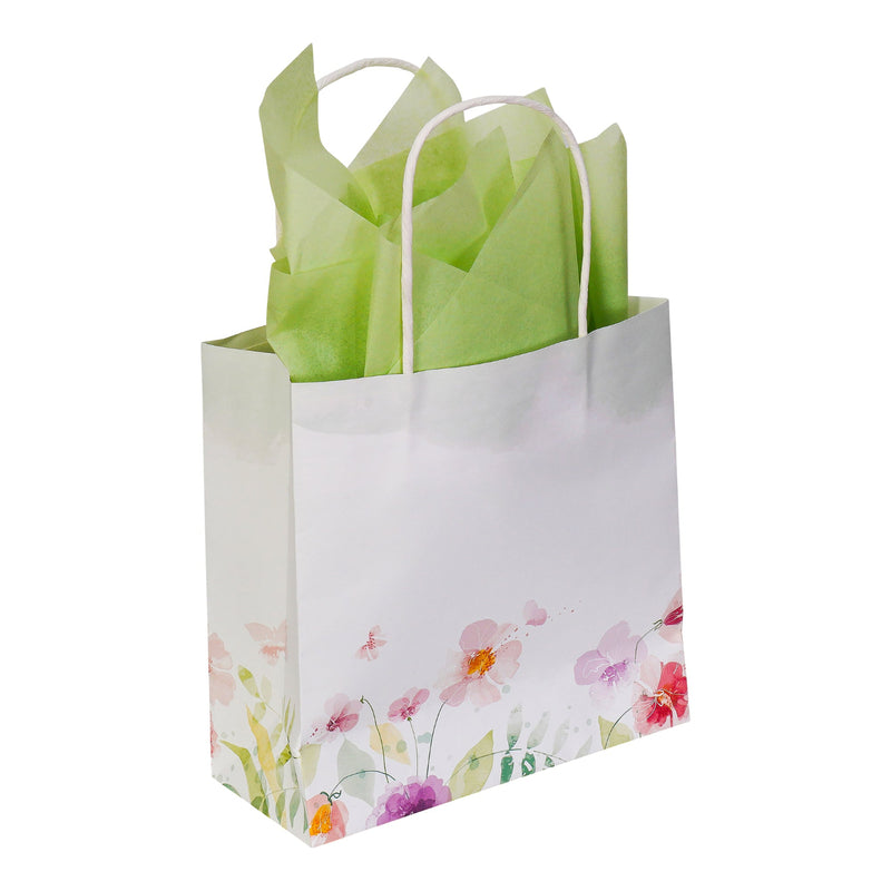 Floral Art Printed Spring Paper Bag