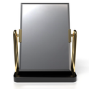 Elegant Jewelry Display Mirror with Black & Gold Stand