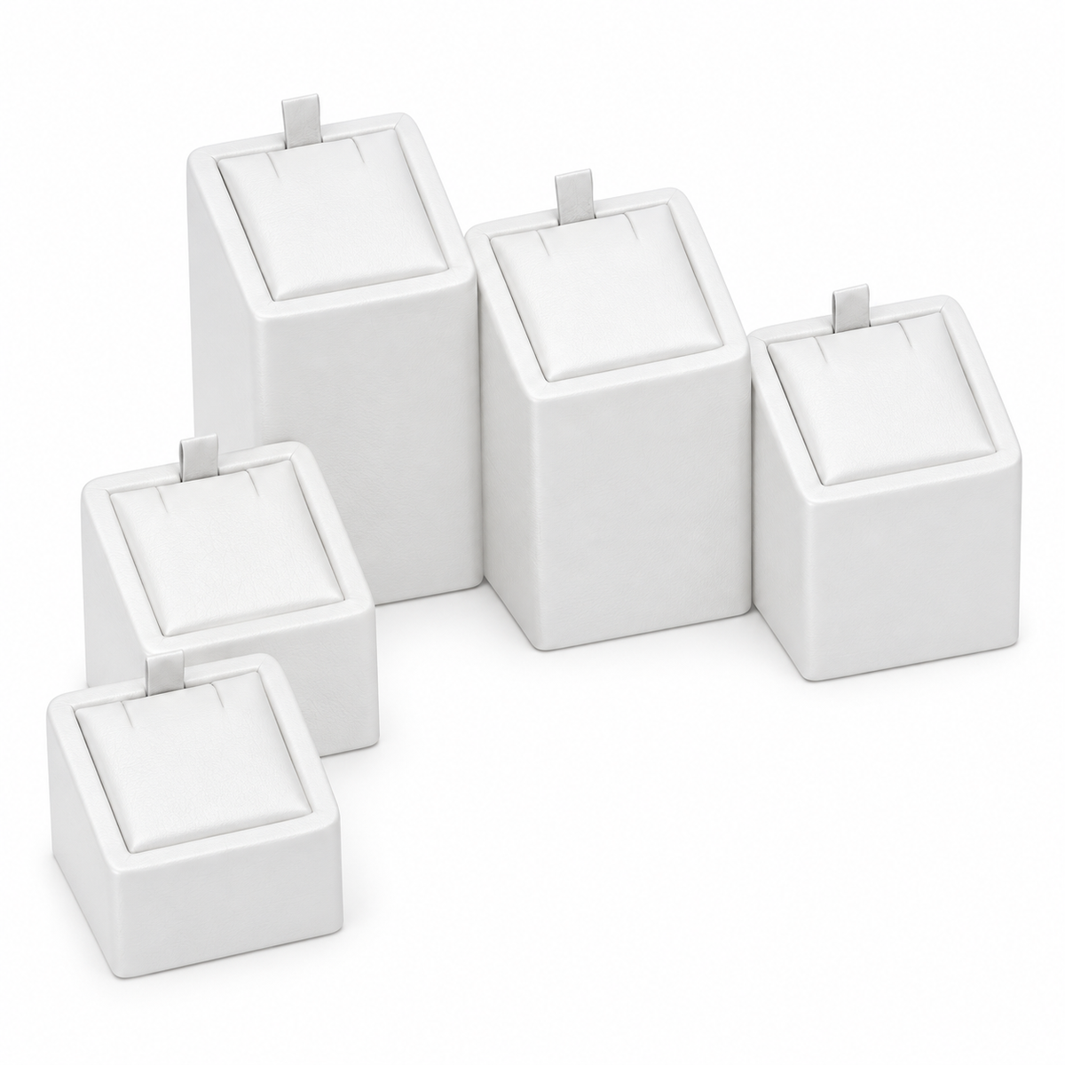 Leatherette Set of 5 Pendant Display Stands