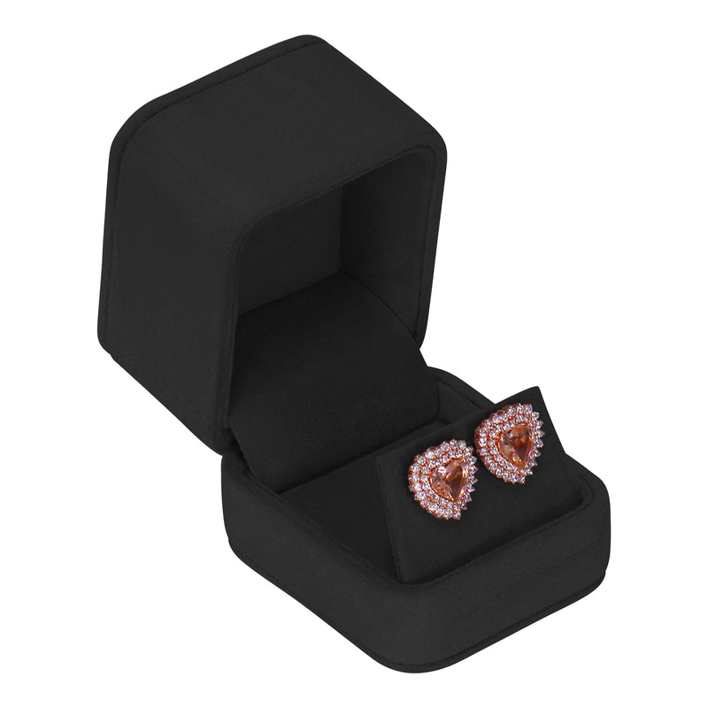 Suede Earring Box with Matching Two Piece Packer