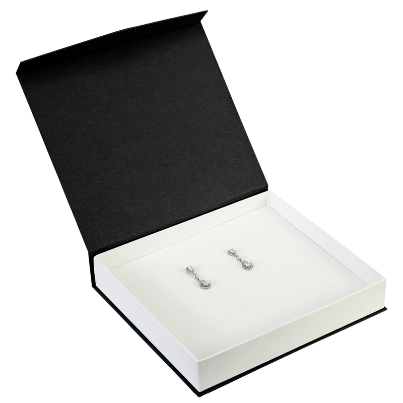 Magnetic V-Front Necklace - Ring - Earring Box