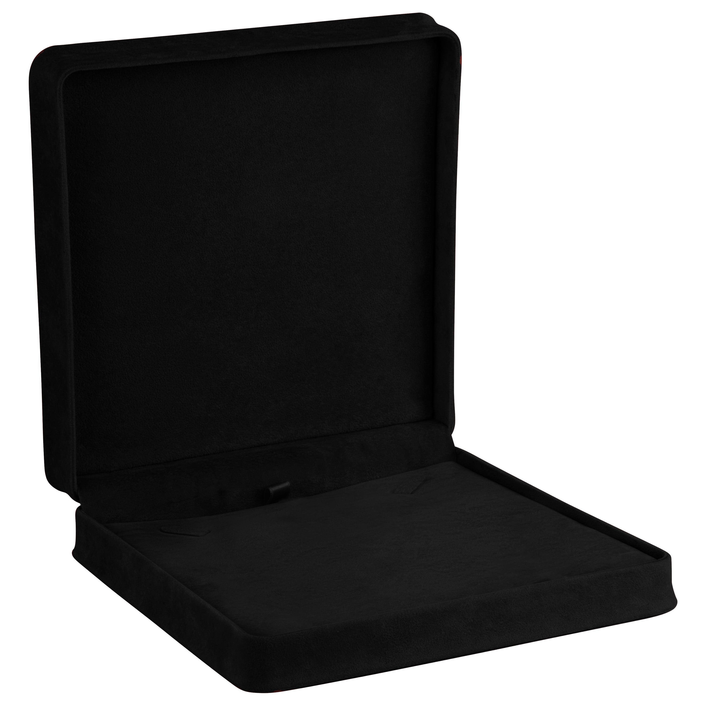 Suede Pearl Box with Matching Suede Interior