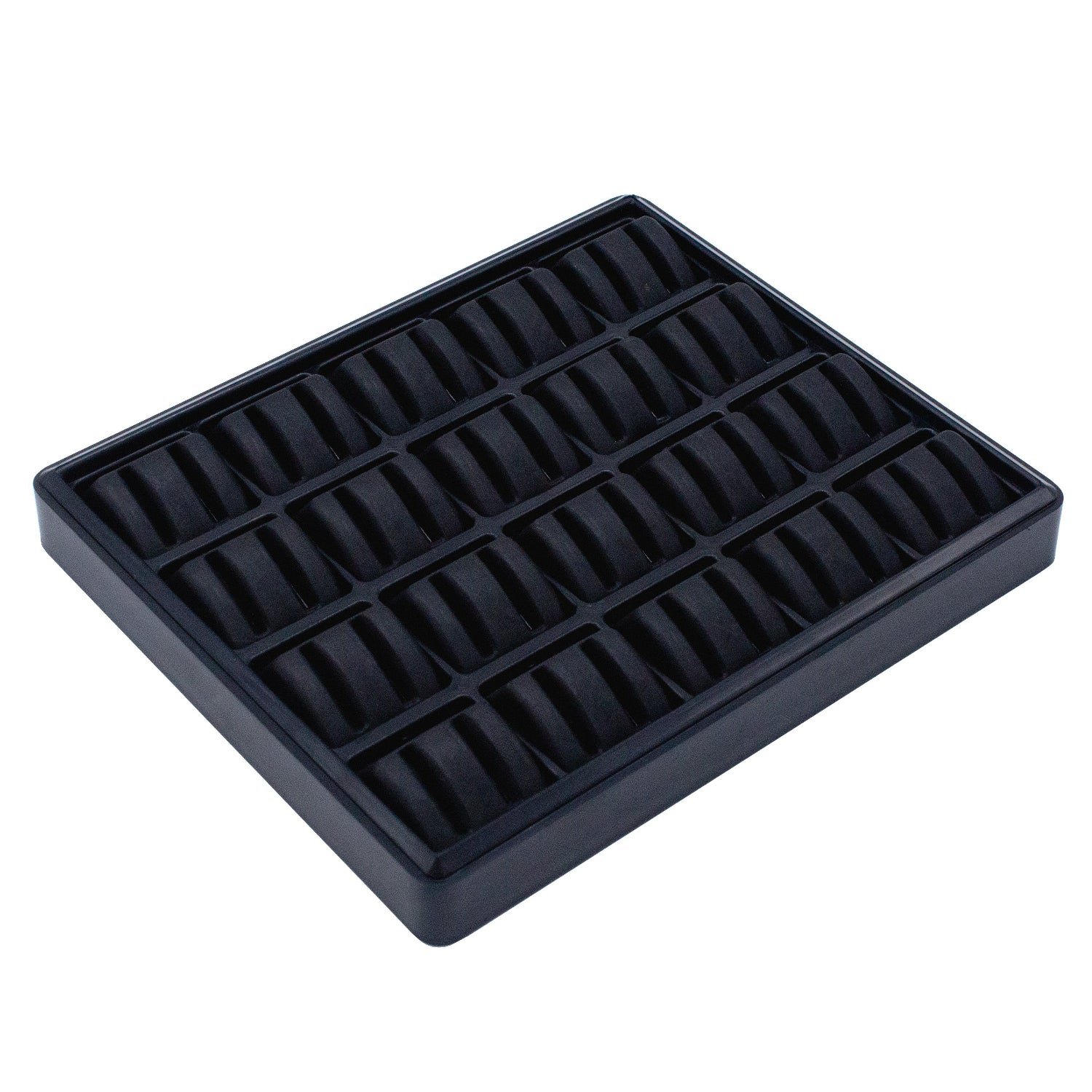 Black Double Ring Tray with 20 Pads