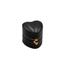 Leatherette Paper Covered Heart Shaped Single Ring Box
