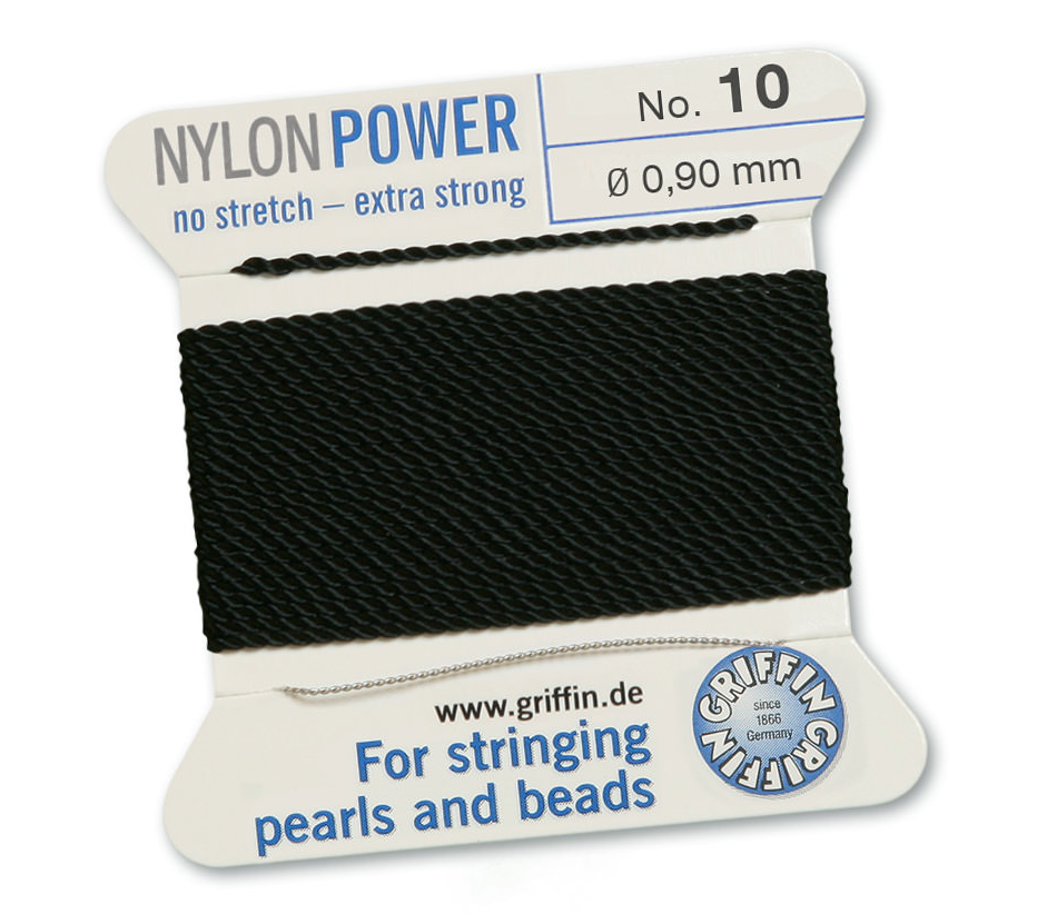Black Griffin Bead Cord - Nylon