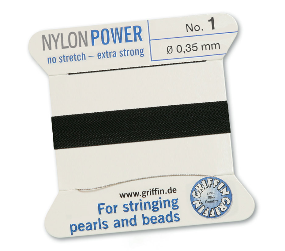 Black Griffin Bead Cord - Nylon
