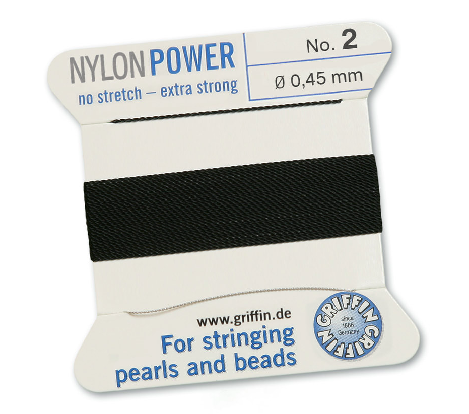 Black Griffin Bead Cord - Nylon