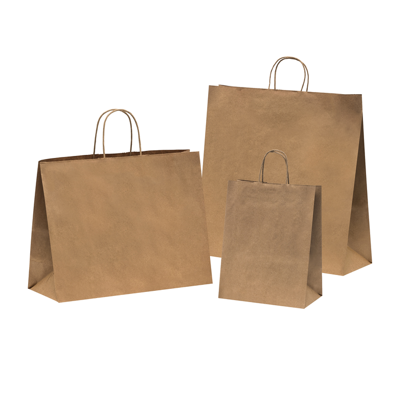 Combo Pack! Paper Bags with Twisted Paper Handles