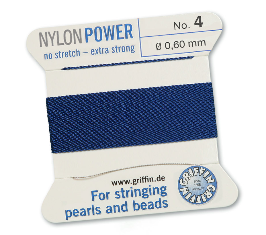 Dark Blue Griffin Bead Cord - Nylon