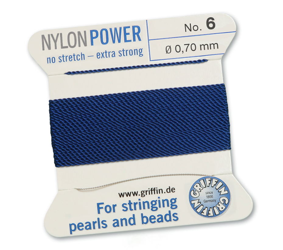 Dark Blue Griffin Bead Cord - Nylon