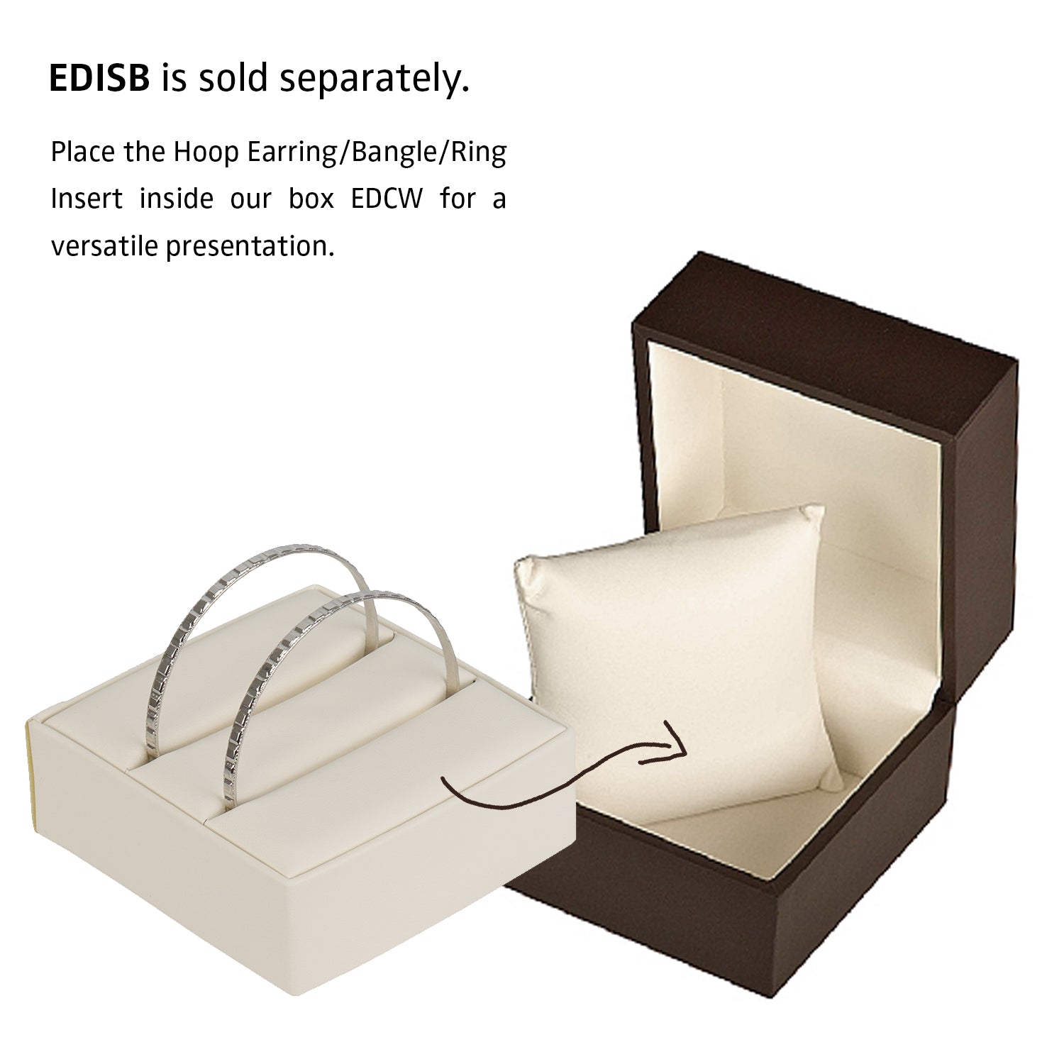 Matte Paper Covered Bracelet or Watch Box with Cream Leatherette Interior