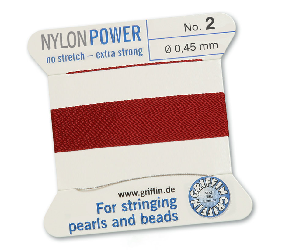 Garnet Griffin Bead Cord - Nylon
