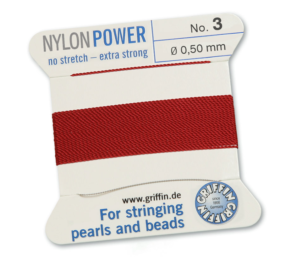 Garnet Griffin Bead Cord - Nylon