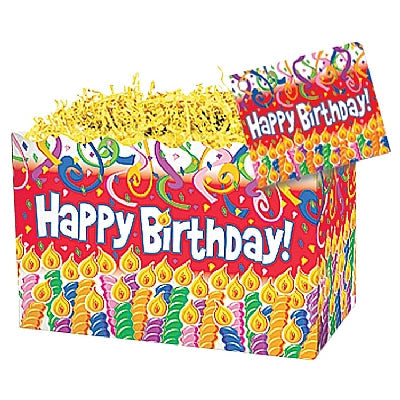 Birthday Candles Gift Basket Boxes