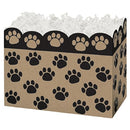 Paw Print Kraft Gift Basket Boxes