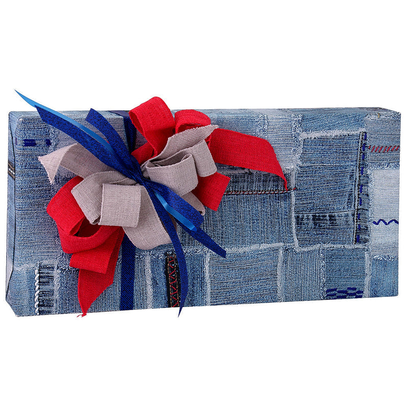 Denim Patchwork Printed Wrapping Paper
