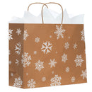 Xmas Snowflakes Kraft Bag