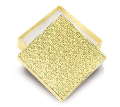 Gold Checked Cotton Filled Cardboard Boxes