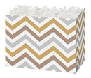 Metallic Chevron Gift Basket Boxes