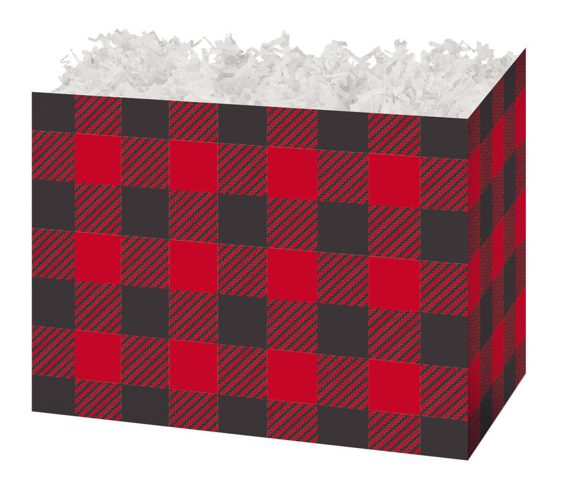 Buffalo Plaid Gift Basket Boxes