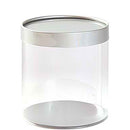Clear Round Container with Gold or Silver Base and Rim